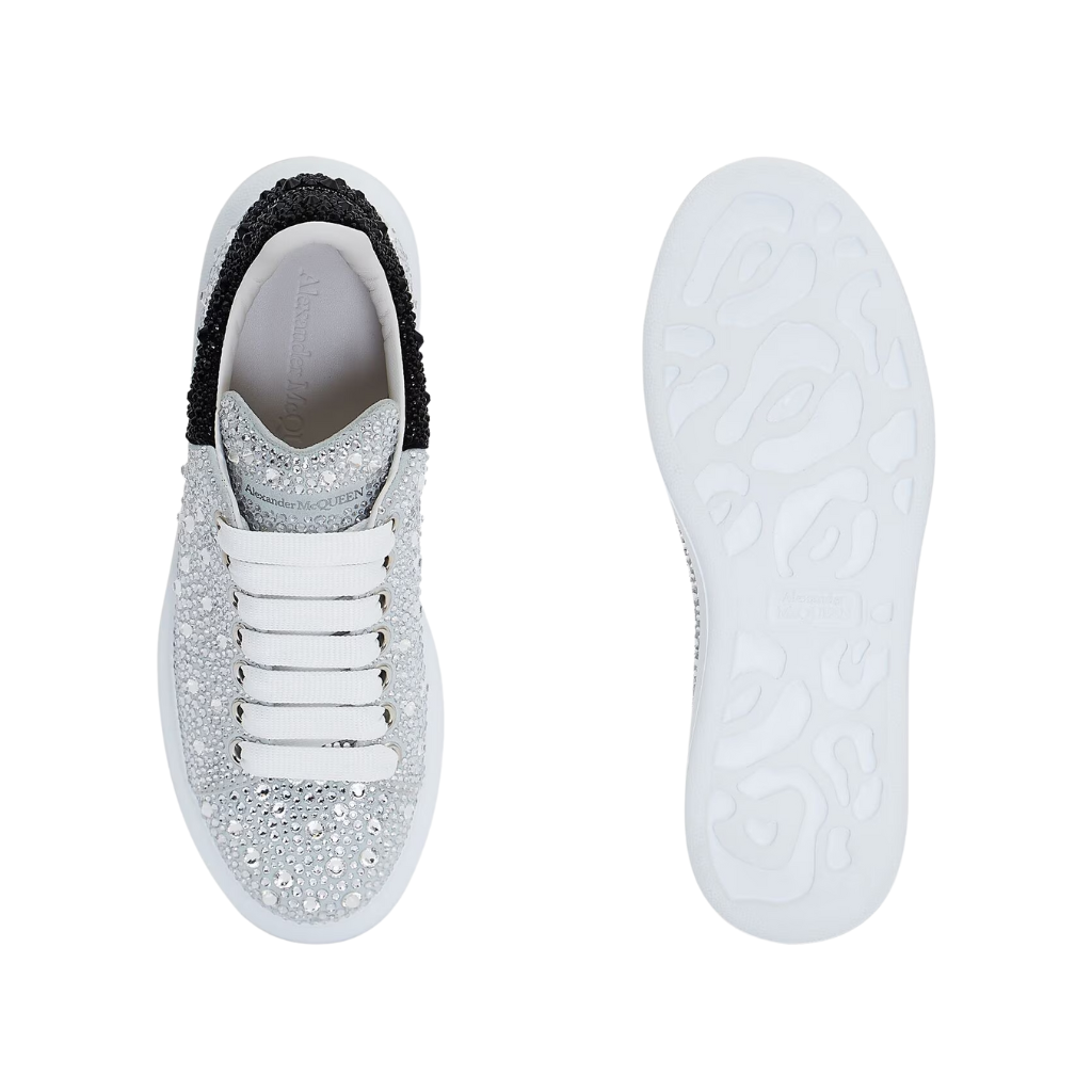 Alexander Mcqueen Oversized Crystal-Embellished White
