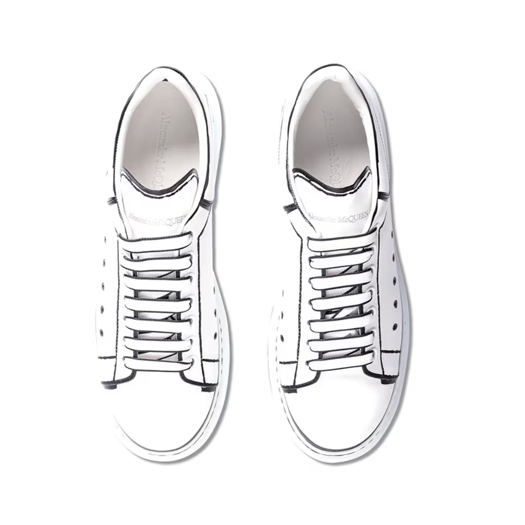 Alexander Mcqueen Oversized – White Black Outline