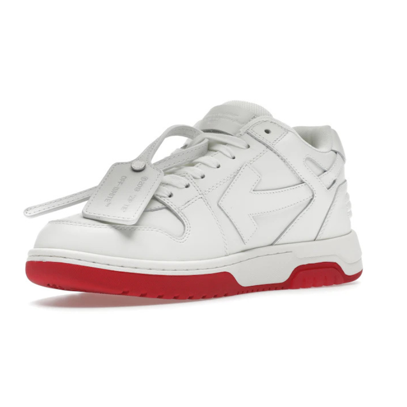 OFF-WHITE Out Of Office “OOO” Low Tops For Walking White White Red SS22